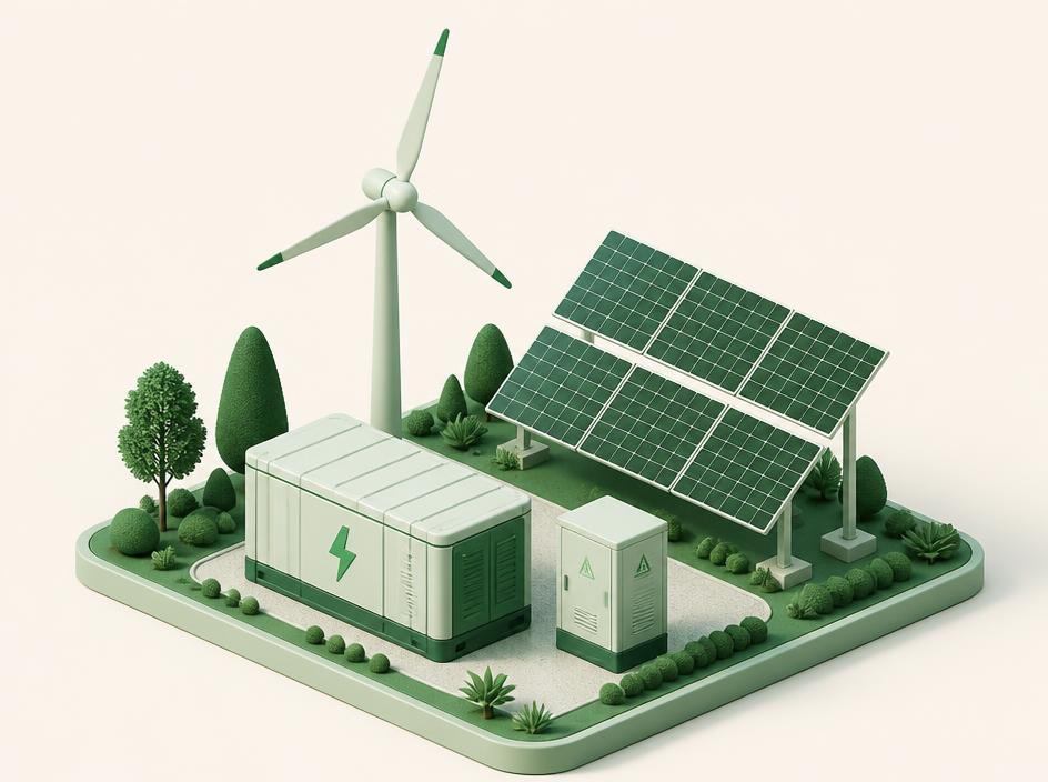 Illustrazione 3D del settore Energia e utility