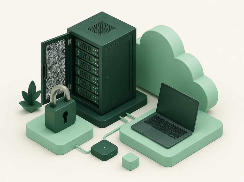 Illustrazione 3D del settore IT e digitale